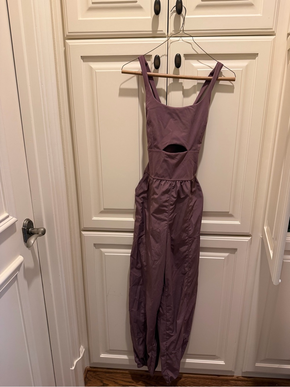 Free People Sleeveless Cutout Onesie in Mauve